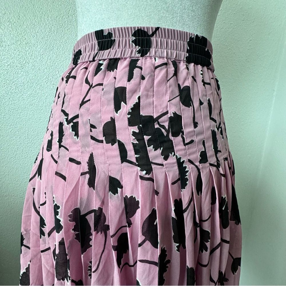 LOFT Floral Skirt Womens Flowy Pleated Dressy Career SZ S - Picture 4 of 10